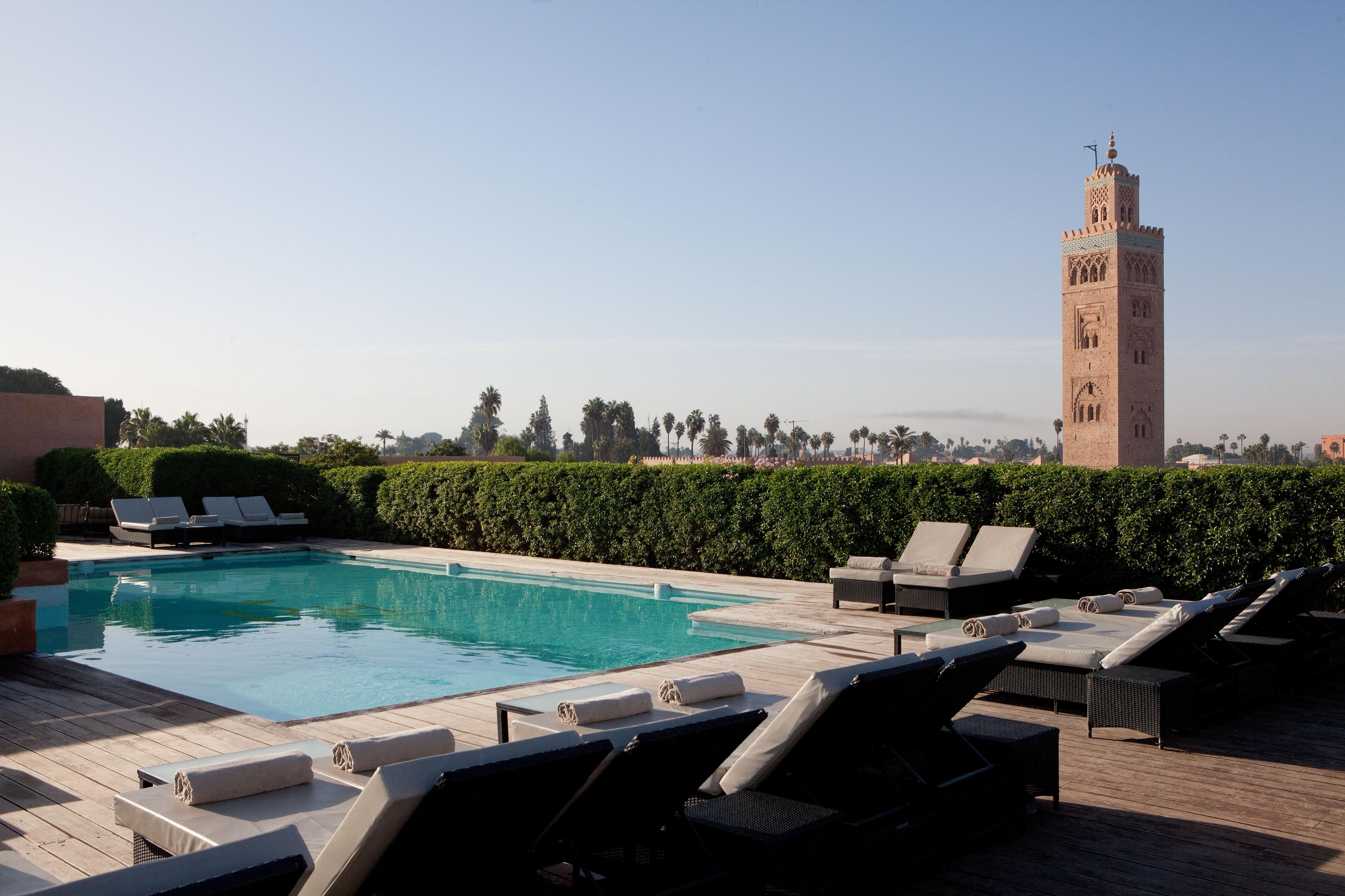 Les Jardins De La Koutoubia Hotel Marrakesh Exterior photo The swimming pool at the hotel